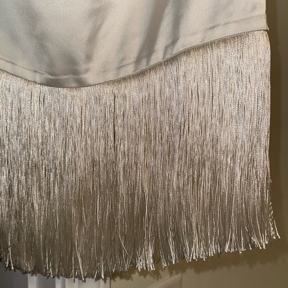 Rachel Zoe white top with fringe bottom - Picture 4 of 4